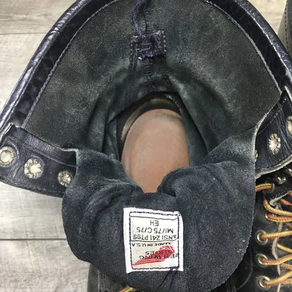 Mens Red Wing Shoes 2218 Logger Steel Toe Leather Work LoggerMax Boots Size 9.5